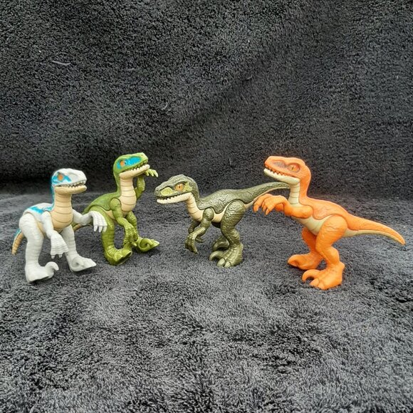 Fisher Price Imaginext Jurassic World Raptor Dinosaur Toy Figure Lot (4) - Picture 2 of 9